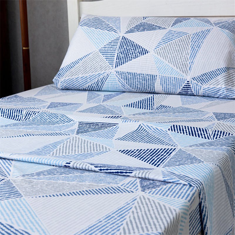 Imagen de Juego Sábanas Estampada para Cama 3 Piezas Sábana Bajera Ajustable, Encimera, Funda de Almohada 8 en color Cama 90 de Meishida